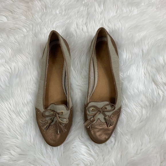Sperry‎ Harper Linen Bronze Shoes – Size 9 - Picture 4 of 6